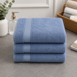 Set 3 prosoape mari, Ashley Mills, 65x130cm, din 70% bumbac pakistanez,  390g, Albastru