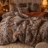 Lenjerie pat dublu, Super Pufoasa COCOLINO Fluffy, 6 piese, maro, animal print [2]