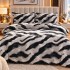 Lenjerie pat dublu cu Elastic, Super Pufoasa COCOLINO, 4 piese, gri, negru, animal print [3]