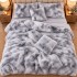 Lenjerie pat dublu, Super Pufoasa COCOLINO Fluffy, 6 piese, Gri, Degrade [3]
