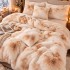 Lenjerie pat dublu, Super Pufoasa COCOLINO Fluffy, 6 piese, Bej, Degrade [2]