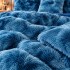 Lenjerie pat dublu, Super Pufoasa COCOLINO Fluffy, 6 piese, Albastru, Degrade [7]