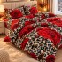 Lenjerie pat dublu, Super Pufoasa COCOLINO, 4 piese, animal print, trandafiri [4]