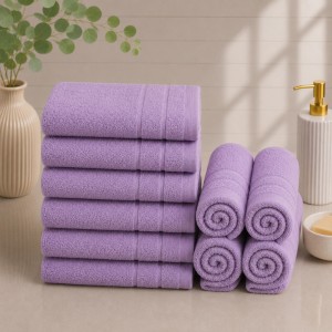 Set 10 prosoape mici, Terry, 30x50cm, din 100% bumbac pakistanez,  600g, Lila