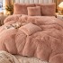Lenjerie pat dublu, Super Pufoasa COCOLINO Fluffy, 6 piese, Cappuccino [4]