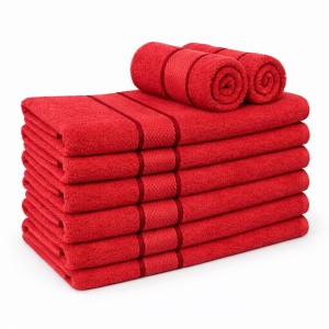 Set 8 prosoape mici 30x50cm, din 100% bumbac pakistanez, 400g, Line, Rosu Set 8 prosoape mici 30x50cm, din 100% bumbac pakistanez, 400g, Line, Rosu