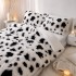 Lenjerie pat dublu, Super Pufoasa COCOLINO Fluffy, 6 piese, alb, negru, animal print [6]