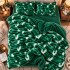Lenjerie Deluxe, 4 Piese, Blăniță Shorthair și CoCoLiNo, cu Elastic Perimetral, Alb, Verde, degrade [3]