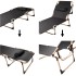 Sezglong pliabil, de gradina, cu perna confortabila, reglare spatar pe 4 niveluri, 193 x 66 x 23 cm, negru, sarcina maxima 120 kg [8]