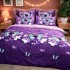Lenjerie pat dublu, Finet, 6 piese, Mov, fluturi [4]
