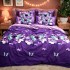 Lenjerie pat dublu, Finet, 6 piese, Mov, fluturi [5]