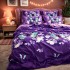Lenjerie pat dublu, Finet, 6 piese, Mov, fluturi [7]