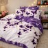 Lenjerie pat dublu, Finet, 6 piese, Mov, fluturi [3]