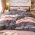 Lenjerie pat dublu, Finet, 6 piese, Gri, dungi [3]