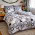 Lenjerie pat dublu, Finet, 6 piese, Gri, cercuri [4]