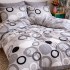 Lenjerie pat dublu, Finet, 6 piese, Gri, cercuri [7]