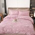 Lenjerie pat dublu, Finet, 6 piese, Roz, flori, buline [8]