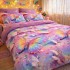 Lenjerie pat dublu, Finet, 6 piese, Roz, fluturi [4]