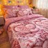 Lenjerie pat dublu, Finet, 6 piese, Roz, inimioare pufoase [8]