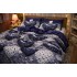 Lenjerie pat dublu, Finet, 6 piese, Albastru, inimioare [5]
