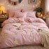 Lenjerie pat dublu cu ELASTIC, Finet, 6 piese, Roz, ursuleti [5]