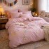 Lenjerie pat dublu, Finet, 6 piese, Roz, ursuleti [6]