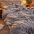 Lenjerie pat dublu, Finet, 6 piese, Gri, Bej, abstract [5]