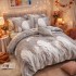 Lenjerie pat dublu, Finet, 6 piese, Gri, Bej, pene [2]