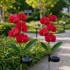 Set 2 Lămpi Solare Decorative Tip Orhidee Rosie– Iluminare LED, Design Elegant și Funcționare Automată [2]