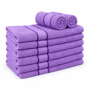 Set 8 prosoape mici 30x50cm, din 100% bumbac pakistanez, 400g, Line, Mov Set 8 prosoape mici 30x50cm, din 100% bumbac pakistanez, 400g, Line, Mov