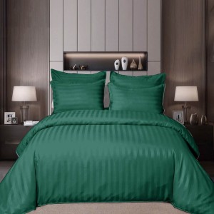 Lenjerie HoReCa, pat dublu, Damasc Finetat Deluxe cu Elastic, 6 piese, Pucioasa, Verde Lenjerie HoReCa, pat dublu, Damasc Finetat Deluxe cu Elastic, 6 piese, Pucioasa, Verde