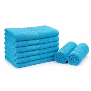 Set 8 prosoape mici 30x50cm, din 100% bumbac pakistanez, 400g, Bleu Set 8 prosoape mici 30x50cm, din 100% bumbac pakistanez, 400g, Bleu