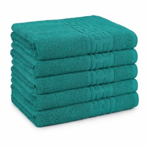 Set 5 prosoape medii 50x90cm, din 100% bumbac pakistanez, 400g, Turquoise Set 5 prosoape medii 50x90cm, din 100% bumbac pakistanez, 400g, Turquoise