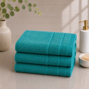 Set 3 prosoape mari, Terry, 70x130cm, din 100% bumbac pakistanez,  600g, Verde