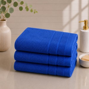 Set 3 prosoape mari, Terry, 70x130cm, din 100% bumbac pakistanez,  600g, Albastru