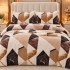 Lenjerie pat dublu, Super Pufoasa COCOLINO, 4 piese, abstract, bej [2]