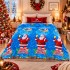Patura pufoasa cocolino 200x230cm, 240g/mp, Bleu, Mos Craciun [2]