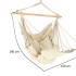 Scaun hamac brazilian cu suport pentru picioare 130 cm bej [13]