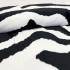 Patura pufoasa cocolino 200x230cm, 240g/mp, Alb, Negru, Zebra [4]