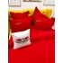 Lenjerie pat dublu, Finet Soft Touch cu Broderie, 6 piese, Rosu [7]