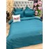 Lenjerie pat dublu, Finet Soft Touch cu Broderie, 6 piese, Albastru [6]