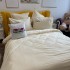 Lenjerie pat dublu, Finet Soft Touch cu Broderie, 6 piese, Crem [5]
