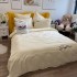 Lenjerie pat dublu, Finet Soft Touch cu Broderie, 6 piese, Crem [10]