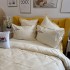 Lenjerie pat dublu, Finet Soft Touch cu Broderie, 6 piese, Crem [12]