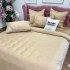 Lenjerie de pat dublu Luxury, tip Matase, 6 piese, bej [8]
