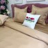Lenjerie de pat dublu Luxury, tip Matase, 6 piese, bej [10]