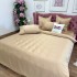 Lenjerie de pat dublu Luxury, tip Matase, 6 piese, bej [12]