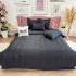 Lenjerie de pat dublu Luxury, tip Matase, 6 piese, negru [2]