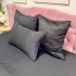 Lenjerie de pat dublu Luxury, tip Matase, 6 piese, negru [8]