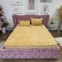 Husă Matlasată Tip Topper din Catifea 160x200cm, cu 2 Fețe de Pernă 50x70cm -  Somn Odihnitor și Susținere pentru Spate, Bej [2]